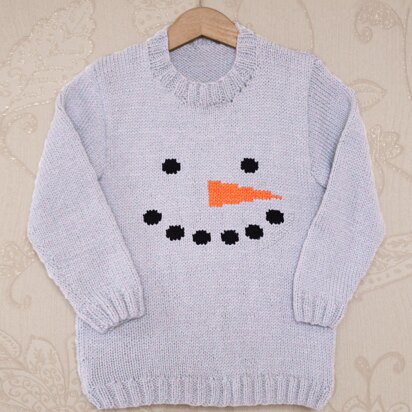 Intarsia - Snowman Face Chart - Childrens Sweater