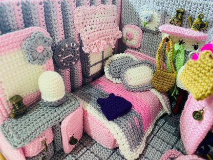 Amigurumi Dollhouse girl’s bedroom