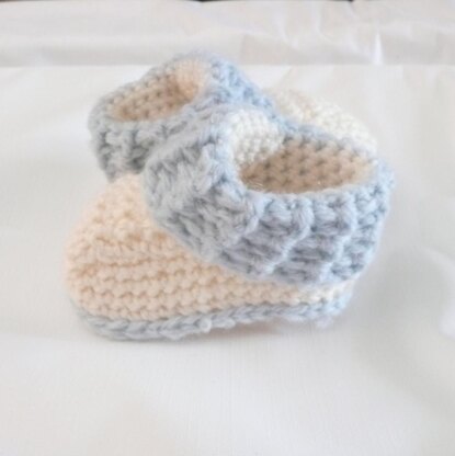 Cream Crocheted Baby Boots