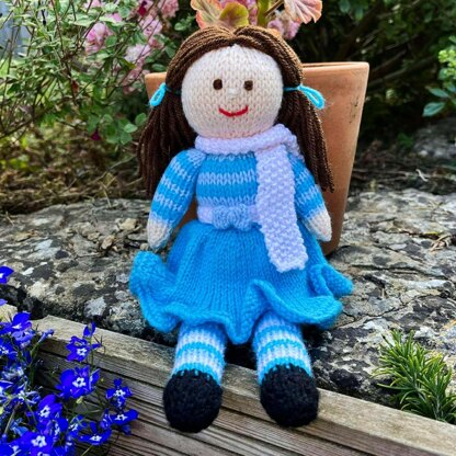 Pansy Rag Doll Knitting Pattern - Toy Knitting Pattern.