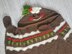 2in1 Hooded Christmas Blanket Christmas Pudding Afghan