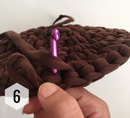 Recycled (t-shirt) yarn basket container-111