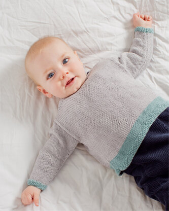 Arden Jumper - Sweater Knitting Pattern For Babies in MillaMia Naturally Baby Soft by MillaMia