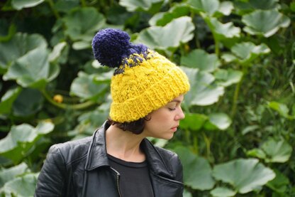 Purple Yellow Hat and Cowl