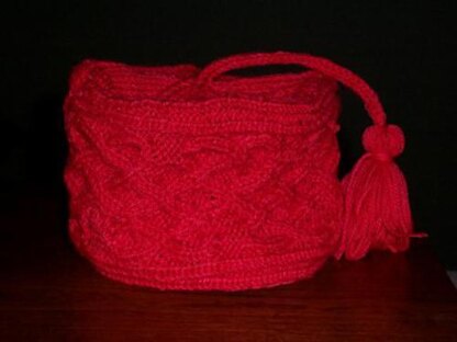 Heart Cable Toque with Tassel