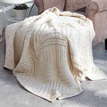Counterpane Knit Blanket in Caron One Pound - Downloadable PDF
