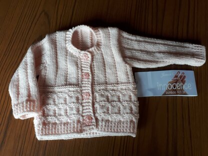 Peachy pink baby cardi