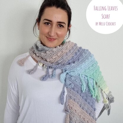 Falling Leaves scarf by Melu Crochet