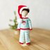 Crochet doll clothes, doll pajamas, amigurumi doll clothes, doll outfit, Christmas doll outfit