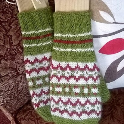 Christmas Fair Isle Mittens