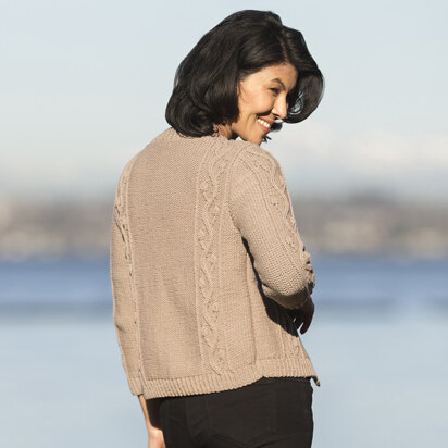 Budded Vine Cardigan in Cascade Yarns Friday Harbor - W747 - Downloadable PDF - knitting pattern