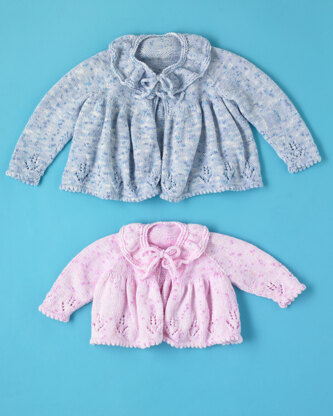 Heirloom Cardigan - Free Knitting Pattern For Babies in Paintbox Yarns Baby DK Prints by Paintbox Yarns