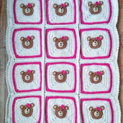 Teddy Bear Tiles Blanket