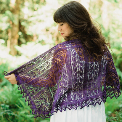 Reiland Rectangular Lace Shawl in SweetGeorgia Superwash Sport - Downloadable PDF