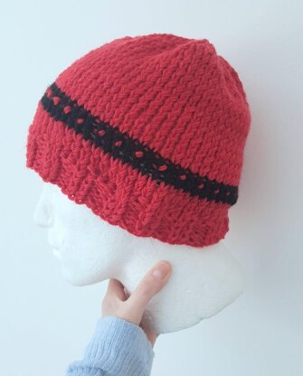 Flat knit basic beanie