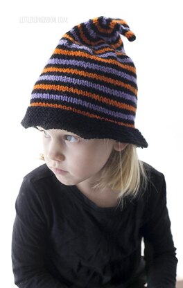 Striped Halloween Witch Hat