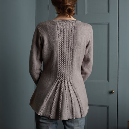 Sophia Cable Vent Jacket - Cardigan Knitting Pattern for Women in Debbie Bliss Rialto DK