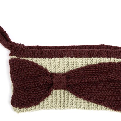 Bow Clutch Bag in Deramores Studio DK Acrylic - Downloadable PDF - knitting pattern