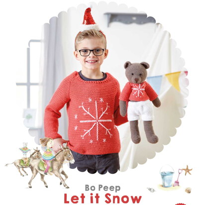 Let it Snow Snowflake Jumper in West Yorkshire Spinners Bo Peep Luxury Baby DK - Downloadable PDF