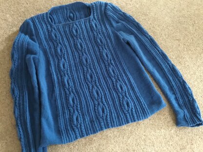 Leaf stitch sweater