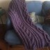 Chunky Celtic Cable Saxon Braid Blanket