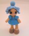 Blue Rainbow Crochet Doll 3 Levels in 1