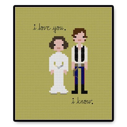 Han and Leia In Love - PDF Cross Stitch Pattern