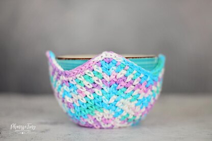 Wool Crochet Bowls for Crystals - Snowy Crochet Bowl for Crystals - Japandi  Style - Snowy Moss Crochet