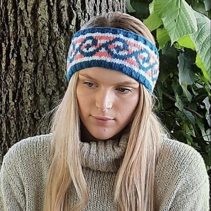 Wavy Design Headband - knitting pattern