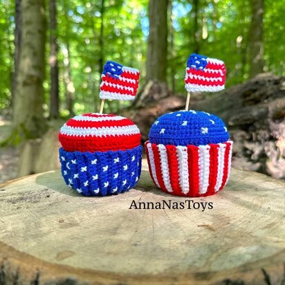 Cupcakes for US Independence Day