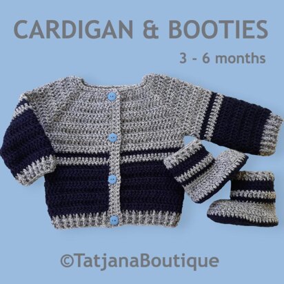 Crochet Baby Cardigan and Booties