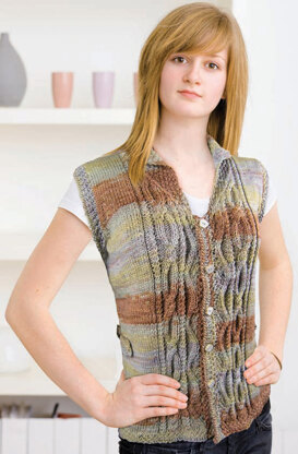 Vest in Knit One Crochet Too Ty-Dy Wool - 1834