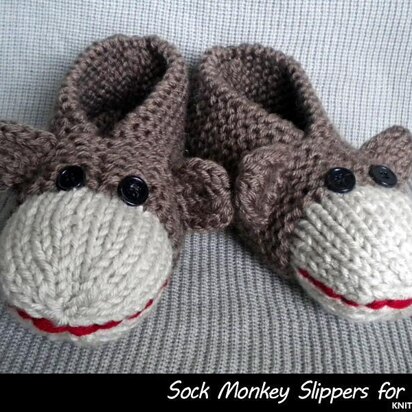 Sock Monkey Slippers