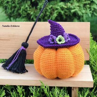 Witch hat and broom