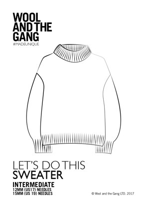 Let's Do This Sweater in Wool and the Gang - Downloadable PDF