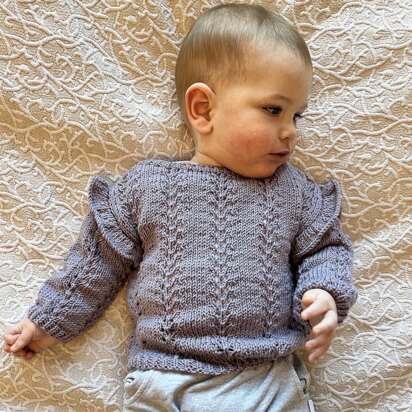 Mia Ruffle Sweater - knitting pattern