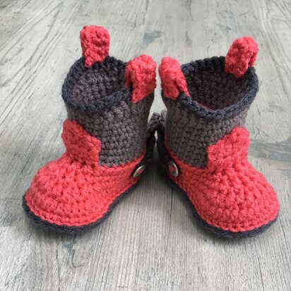 Baby Cowboy Booties Crochet Pattern