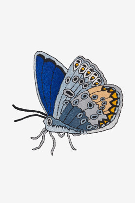Common Blue Butterfly in DMC - PAT0477 - Downloadable PDF