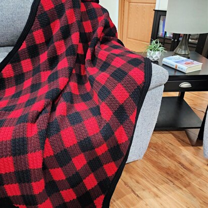 C2C Crochet Buffalo Plaid Blanket