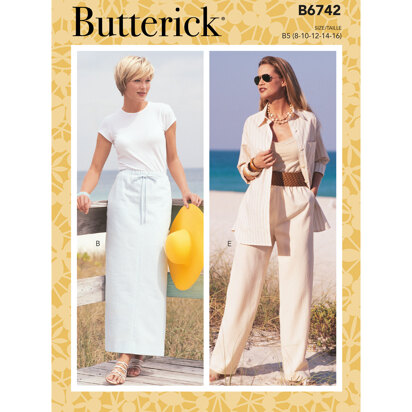 Butterick Röcke, Shorts und Hosen mit elastischer Taille für Damen und kleine Damen B6742 - Schnittmuster