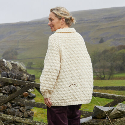 Diamond Patterned Sweater -  Knitting Pattern for Women in Debbie Bliss British Wool Aran by Debbie Bliss