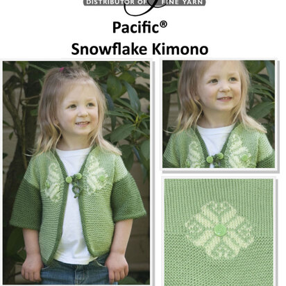 Snowflake Kimono Cascade Pacific - DK202 - knitting pattern