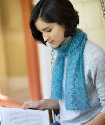 Churchmouse Studio English Mesh Lace Scarf in Rowan Kidsilk Haze/Manos Silk Blend PDF