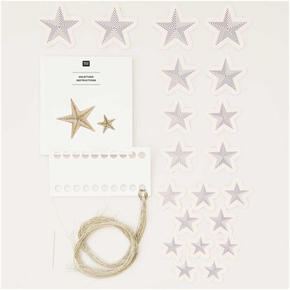 Rico Stick and Stitch Stars Embroidery Kit