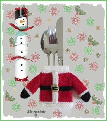 Santa cutlery holder