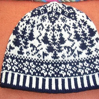 Skier beanie (downhill) - knitting pattern