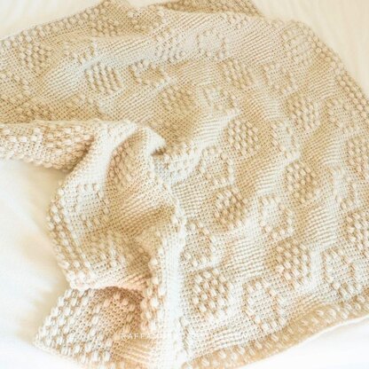 Tunisian Beehive Baby Blanket