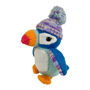 Pippa the Puffin Bird in a Bobble Hat