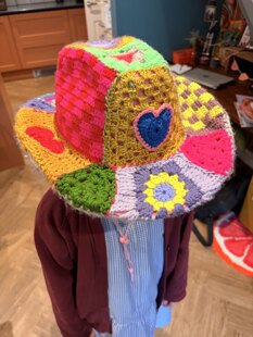 Crochet cowboy hat