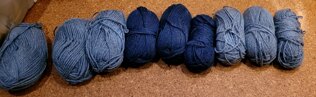 Blauer Schal *Häkeln* (Ohne Anleitung,  Eigene Idee)